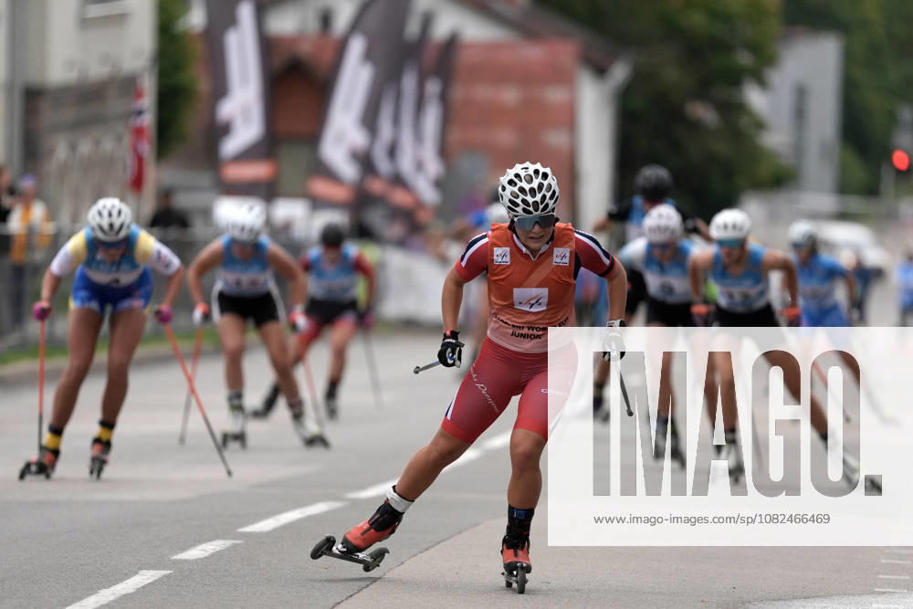 Emilie Ruud Lia of Norway competes during the Junior Women mass start race of the FIS Rollerski World Championships 2026 in Madona, Latvia, on September 6, 2026. Madona Latvia