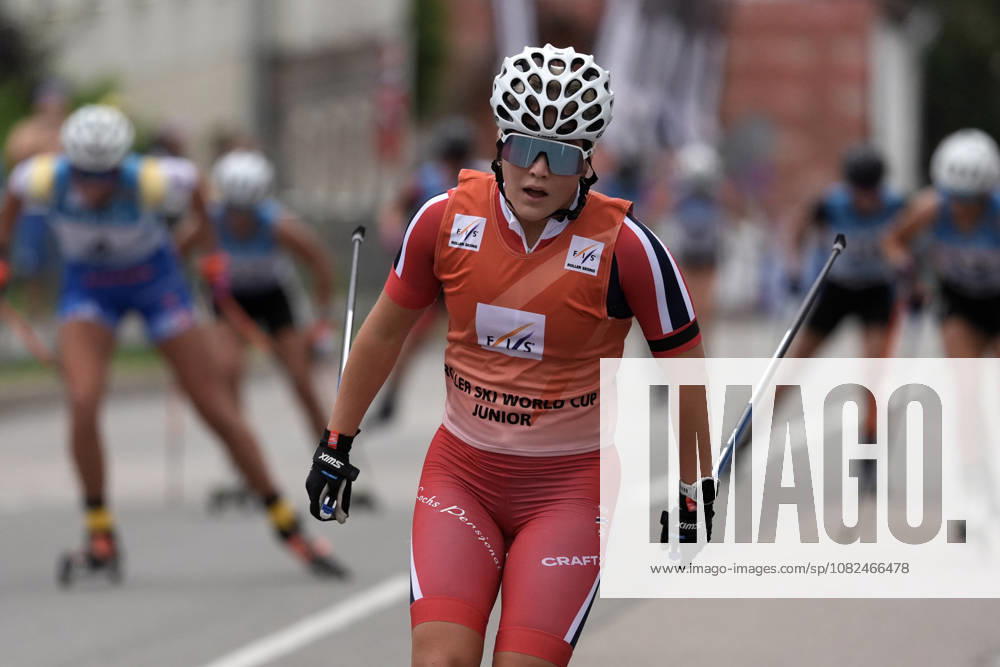 Emilie Ruud Lia of Norway competes during the Junior Women mass start race of the FIS Rollerski World Championships 2026 in Madona, Latvia, on September 6, 2026. Madona Latvia