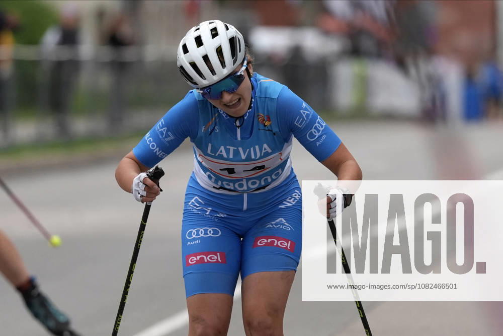 Maria Invernizzi of Italy competes during the Junior Women mass start race of the FIS Rollerski World Championships 2026 in Madona, Latvia, on September 6, 2026. Madona Latvia