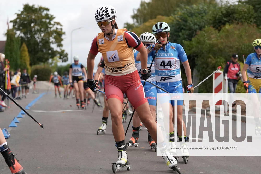 Ragnhild Aarekol of Norway competes during the Women mass start race of the FIS Rollerski World Championships 2026 in Madona, Latvia, on September 6, 2026. Madona Latvia