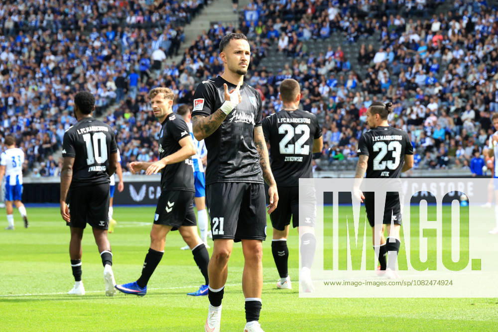 DEU GER, Fussball , 2.Fussballbundesliga , Spieltag, Saison 2026 2027, Berliner Olympiastadion, Hertha BSC vs. 1.FC Magdeburger 1.1 durch Falko Michel ( 1.FC Magdeburg 21 ) 2. Liga: DFB DFL regulations prohibit any use of photographs as image sequences and or quasi-video) Berlin Berliner Olympiastadion Berlin Deutschland