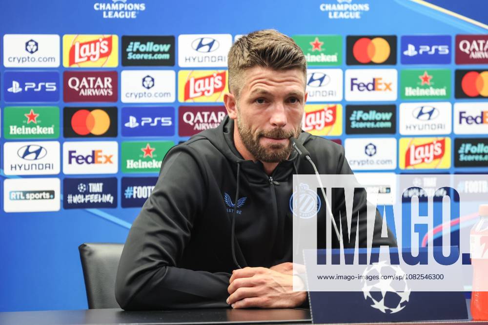 Club s Brandon Mechele is pictured during a press conference, PK, Pressekonferenz of Belgian soccer team Club Brugge KV, Monday 7 September 2026 in Knokke-Heist. Club is preparing for the first game in the UEFA Champions League league phase against English Aston Villa FC tomorrow. BRUNOxFAHY x185547929x