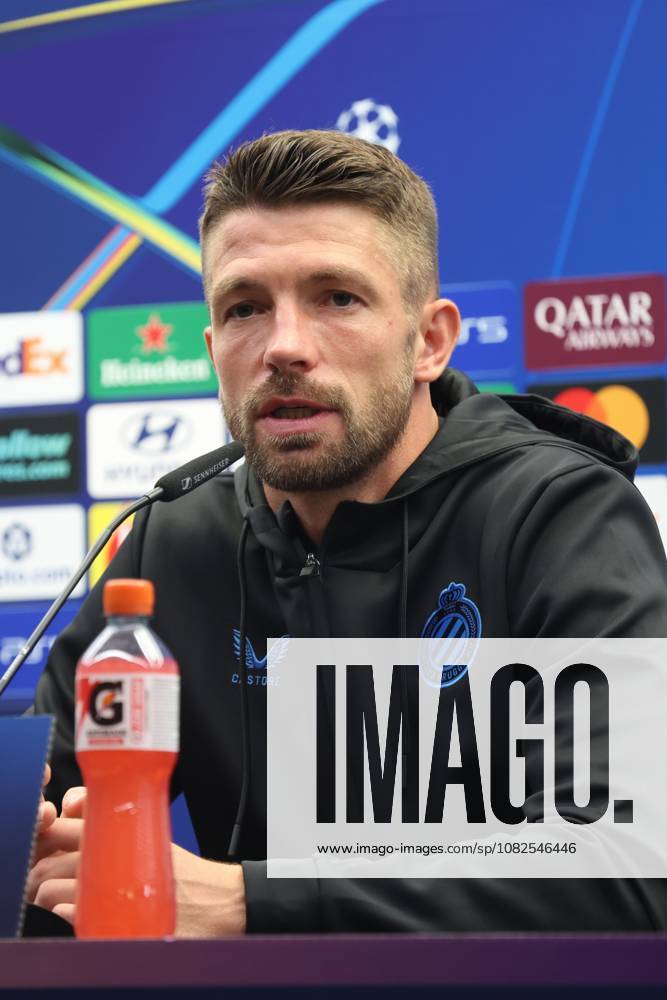 Club s Brandon Mechele is pictured during a press conference, PK, Pressekonferenz of Belgian soccer team Club Brugge KV, Monday 7 September 2026 in Knokke-Heist. Club is preparing for the first game in the UEFA Champions League league phase against English Aston Villa FC tomorrow. BRUNOxFAHY x185547218x