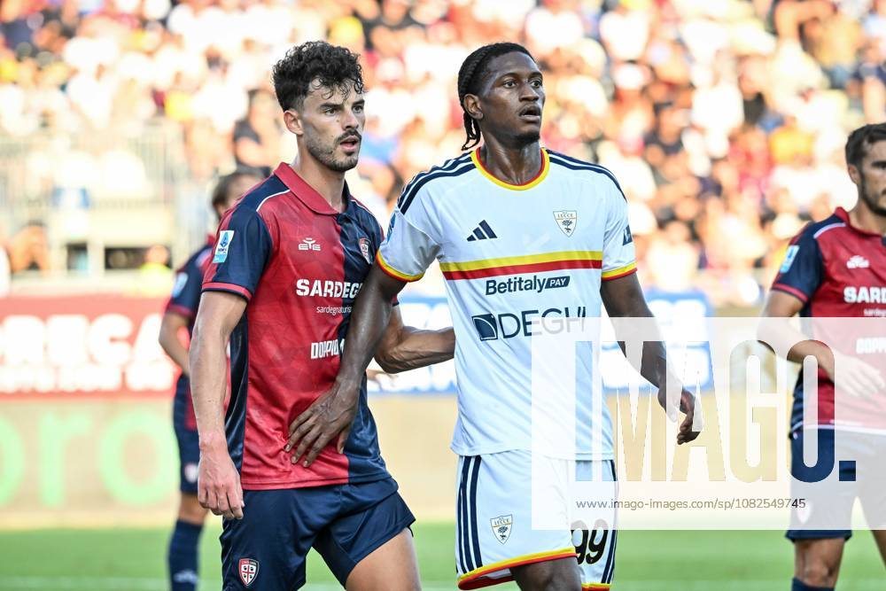 IPA88246647 - Ze Pedro of Cagliari Calcio and Joel Monteiro of US Lecce during the Cagliari Calcio vs. US Lecce Italian Serie A soccer match in Cagliari, Italy, on September 7, 2026