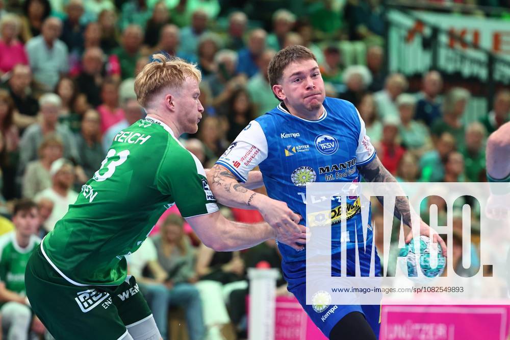 Elias Scholtes (ThSV Eisenach) im Zweikampf mit Georg Loewen (HSG Wetzlar) GER, HSG Wetzlar vs ThSV Eisenach, Handball, Opel Handball-Bundesliga, 3. Spieltag, Spielzeit 2026 2027, 07.09.2026 GER, HSG Wetzlar vs ThSV Eisenach, Handball, Opel Handball-Bundesliga, 3. Spieltag, Spielzeit 2026 2027, 07.09.2026 Wetzlar