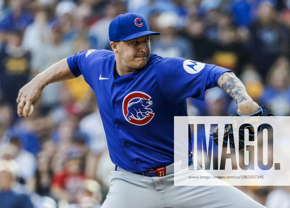 Chicago Cubs relief pitcher Jacob Webb throws in the eighth inning of the MLB, Baseball Herren, USA game between the Chicago Cubs and the Milwaukee Brewers at American Family Field in Milwaukee, Wisconsin on Monday, September 7, 2026. The Brewers defeated the Cubs 4-3. MIL20260907831 TANNENxMAURY