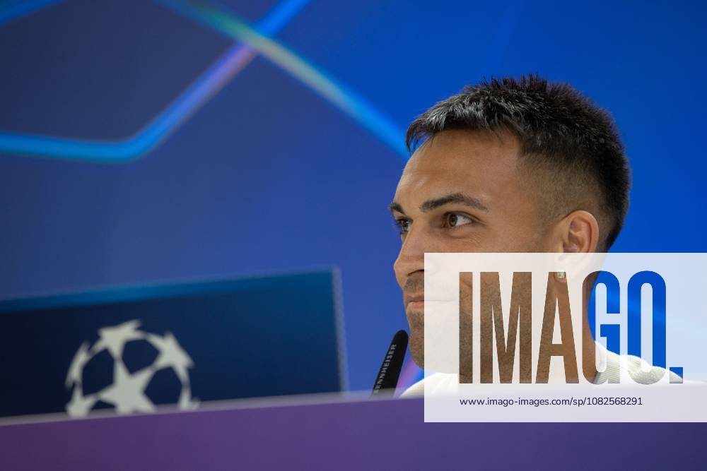 UEFA Champions League press conference, PK, Pressekonferenz Inter Milan in Madrid, Spain - 7 Sep 2026 Lautaro Martínez of Inter Milan speaks to reporters at the press conference ahead of the UEFA Champions League match between Real Madrid and Inter Milan at the Santiago Bernabéu Stadium. Madrid Spain