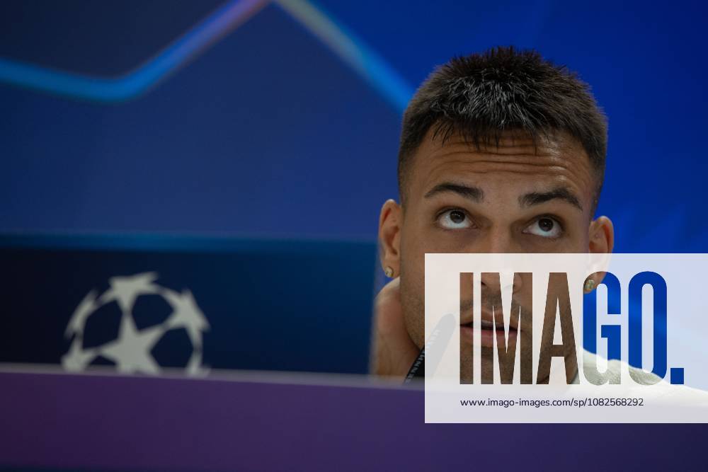 UEFA Champions League press conference, PK, Pressekonferenz Inter Milan in Madrid, Spain - 7 Sep 2026 Lautaro Martínez of Inter Milan speaks to reporters at the press conference ahead of the UEFA Champions League match between Real Madrid and Inter Milan at the Santiago Bernabéu Stadium. Madrid Spain
