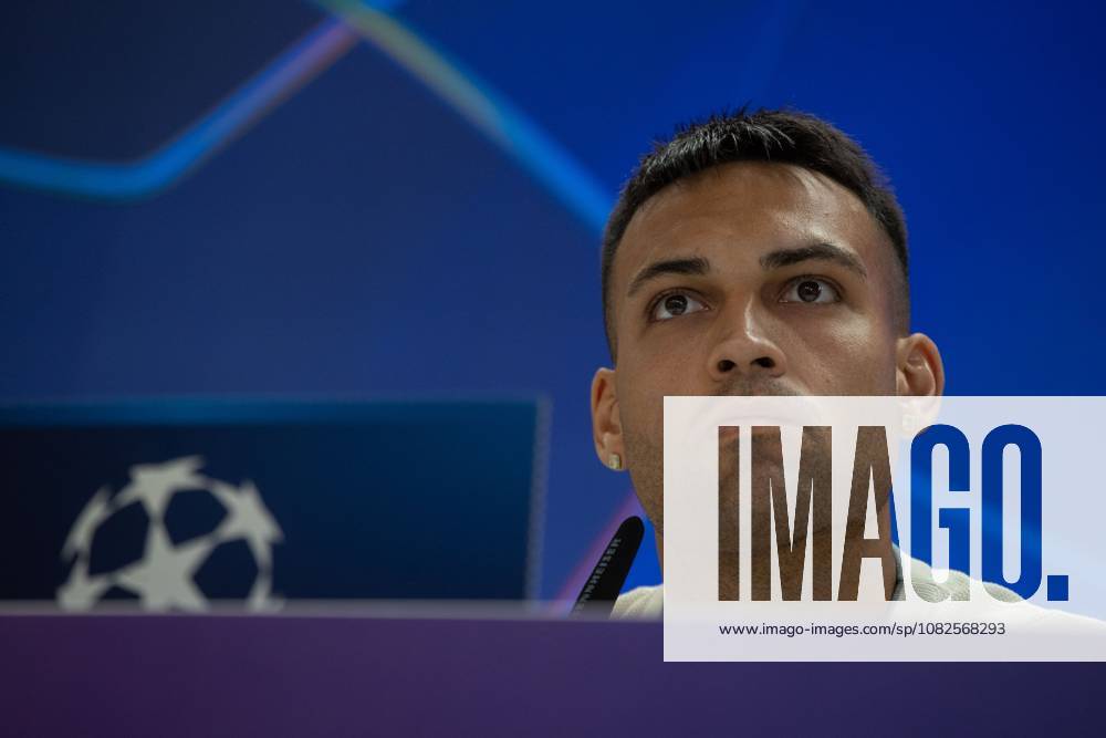 UEFA Champions League press conference, PK, Pressekonferenz Inter Milan in Madrid, Spain - 7 Sep 2026 Lautaro Martínez of Inter Milan speaks to reporters at the press conference ahead of the UEFA Champions League match between Real Madrid and Inter Milan at the Santiago Bernabéu Stadium. Madrid Spain