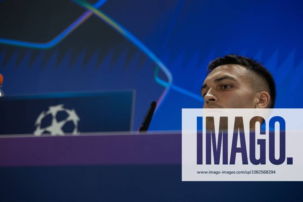 UEFA Champions League press conference, PK, Pressekonferenz Inter Milan in Madrid, Spain - 7 Sep 2026 Lautaro Martínez of Inter Milan speaks to reporters at the press conference ahead of the UEFA Champions League match between Real Madrid and Inter Milan at the Santiago Bernabéu Stadium. Madrid Spain