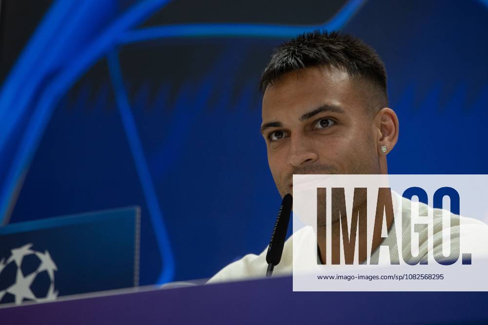 UEFA Champions League press conference, PK, Pressekonferenz Inter Milan in Madrid, Spain - 7 Sep 2026 Lautaro Martínez of Inter Milan speaks to reporters at the press conference ahead of the UEFA Champions League match between Real Madrid and Inter Milan at the Santiago Bernabéu Stadium. Madrid Spain