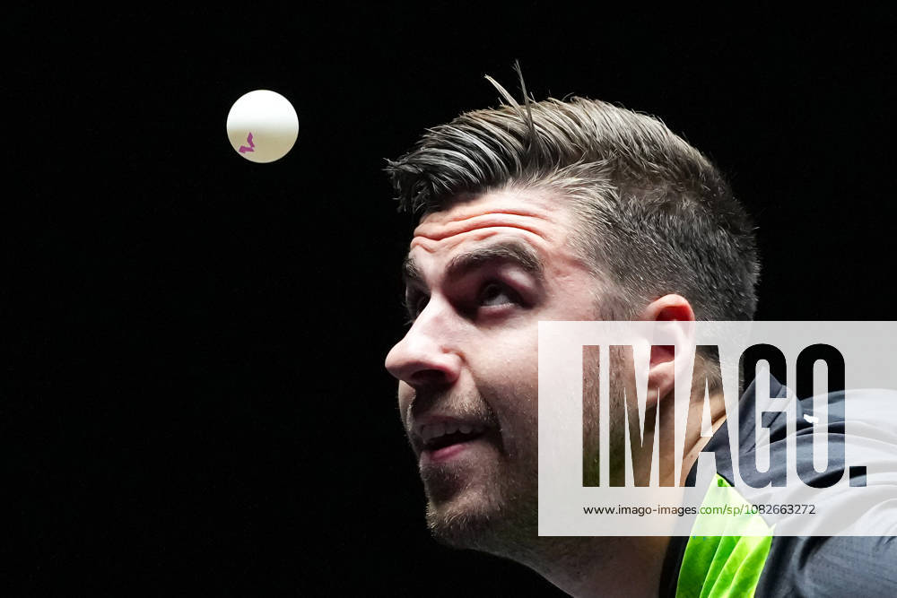 (260909) -- MACAO, Sept. 9, 2026 -- Darko Jorgic of Slovenia competes during the men s singles round of 32 match against Feng Yi-Hsin of Chinese Taipei at the 2026 World Table tennis, Tischtennis (WTT) Champions Macao in Macao, south China, Sept. 9, 2026. ) (SP)CHINA-MACAO-TABLE TENNIS-WTT-MEN S SINGLES (CN) CheongxKamxKa