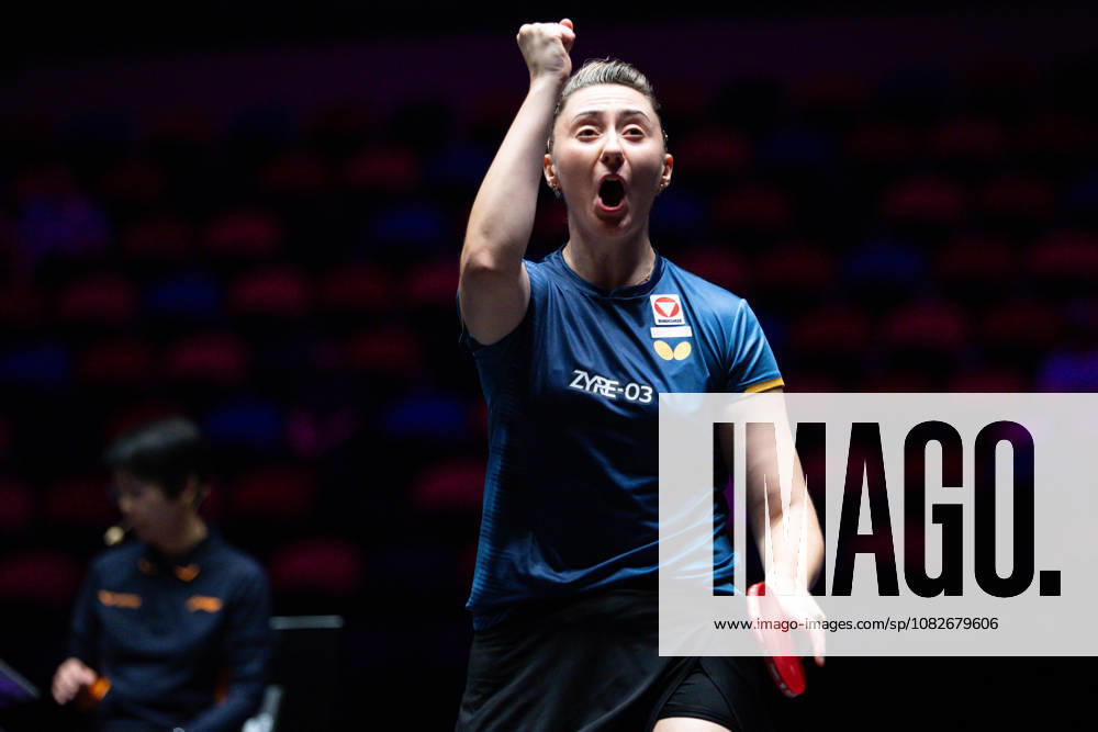 (260909) -- MACAO, Sept. 9, 2026 -- Sofia Polcanova celebrates during the women s singles round of 32 match between Sofia Polcanova of Austria and Yuan Jia Nan of France at the 2026 World Table tennis, Tischtennis (WTT) Champions Macao in Macao, south China, Sept. 9, 2026. ) (SP)CHINA-MACAO-TABLE TENNIS-WTT-WOMEN S SINGLES (CN) CheongxKamxKa