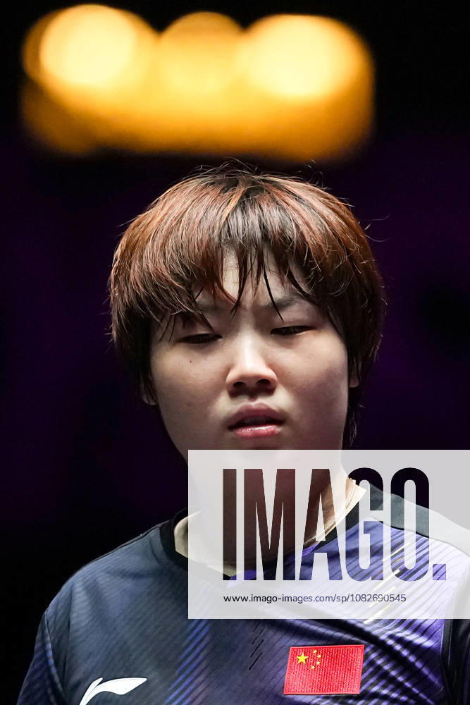 (260909) -- MACAO, Sept. 9, 2026 -- Kuai Man reacts during the women s singles round of 32 match between Kuai Man of China and Han Ying of Germany at the 2026 World Table tennis, Tischtennis (WTT) Champions Macao in Macao, south China, Sept. 9, 2026. ) (SP)CHINA-MACAO-TABLE TENNIS-WTT-WOMEN S SINGLES (CN) CheongxKamxKa