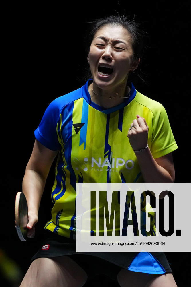 (260909) -- MACAO, Sept. 9, 2026 -- Han Ying celebrates during the women s singles round of 32 match between Kuai Man of China and Han Ying of Germany at the 2026 World Table tennis, Tischtennis (WTT) Champions Macao in Macao, south China, Sept. 9, 2026. ) (SP)CHINA-MACAO-TABLE TENNIS-WTT-WOMEN S SINGLES (CN) CheongxKamxKa