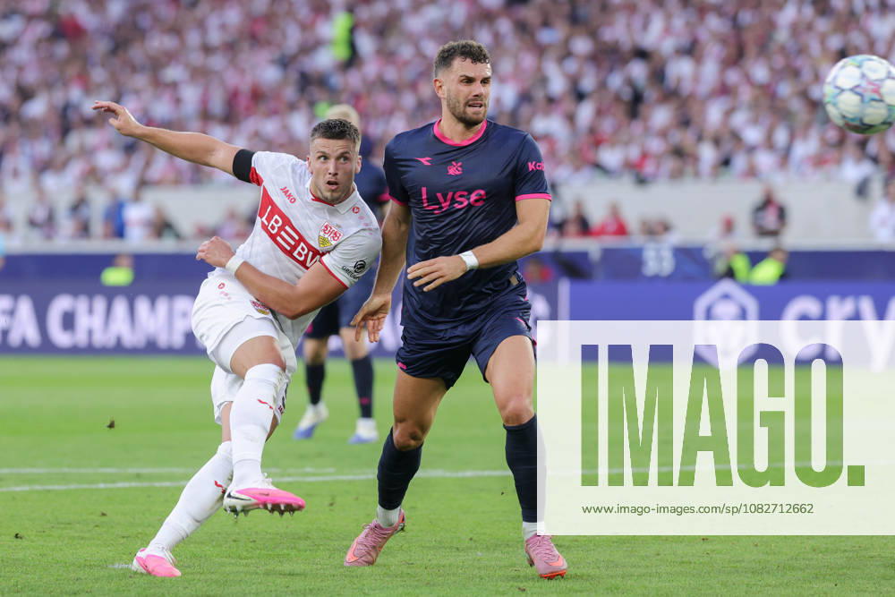 Stuttgart , Fußball UEFA Champions League VfB Stuttgart vs. Viking Stavanger , Ermedin Demirovic (VfB) erzielt das Tor zum 3:1