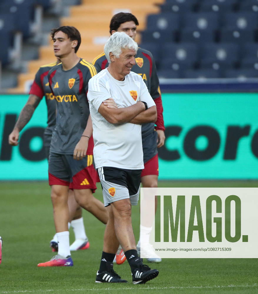SOCCER - UEFA Champions League - AS Roma - press conference, PK, Pressekonferenz Photo by IPA ABACAPRESS.COM88325034 - September 9, 2026, Champions League: Press Conference and Roma Training Sessions in Istanbul. Pictured: Gasperini, Pisilli (Photo by Gino Mancini) Istanbul Turkey