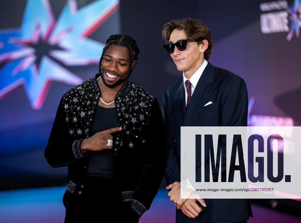 Noah Lyles and Armand Duplantis arrives at a red carpet during a media day for the 2026 World Athletics Ultimate Championship on September 10, 2026 in Budapest. Photo: Joel Marklund BILDBYRAN kod JM JM0849 bbeng friidrott athletics friidrett 2026 world athletics ultimate championship budapest 26
