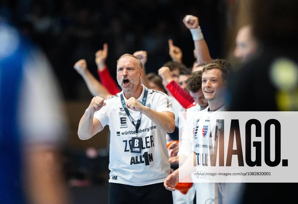 Handball Opel Handball 1. Bundesliga Saison 2026 - 2027 Werner Assmann Halle 4. Spieltag ThSV Eisenach - G BBM Bietigheim im Foto: Trainer Hartmut Mayerhoffer (SG BBM Bietigheim) ( Deutschland Thueringen Eisenach