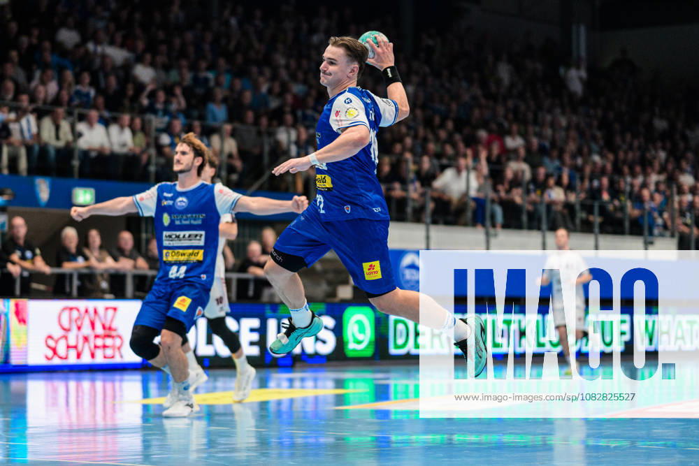 Felix Aellen (ThSV Eisenach, 22) alleine vor dem Tor GER, ThSV Eisenach gegen SG BBM Bietigheim, 1. Opel Handballbundesliga, Handball, 4.Spieltag, Saison 2026 2027, 19.00 Uhr, 10.09.2026 GER, ThSV Eisenach gegen SG BBM Bietigheim, 1. Opel Handballbundesliga, Handball, 4.Spieltag, Saison 2026 2027, 19.00 Uhr, 10.09.2026 Eisenach