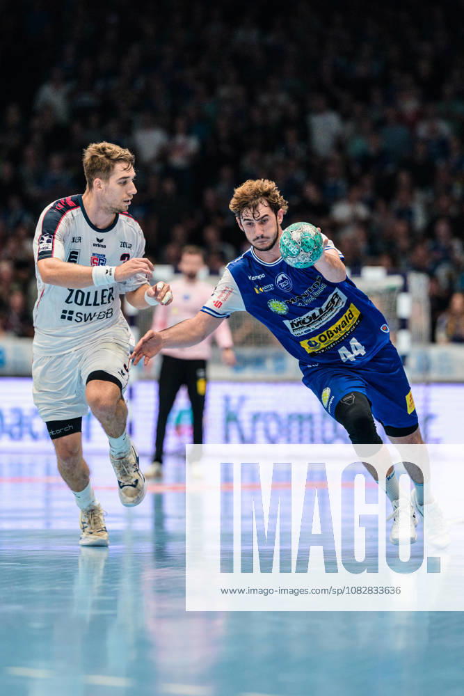 Stephan Seitz (ThSV Eisenach, 44), Nikola Vlahovic (SG BBM Bietigheim, 03) GER, ThSV Eisenach gegen SG BBM Bietigheim, 1. Opel Handballbundesliga, Handball, 4.Spieltag, Saison 2026 2027, 19.00 Uhr, 10.09.2026 GER, ThSV Eisenach gegen SG BBM Bietigheim, 1. Opel Handballbundesliga, Handball, 4.Spieltag, Saison 2026 2027, 19.00 Uhr, 10.09.2026 Eisenach