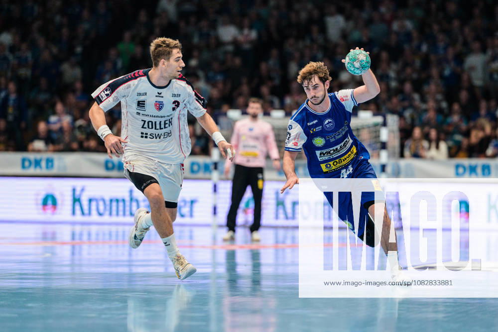 Stephan Seitz (ThSV Eisenach, 44), Nikola Vlahovic (SG BBM Bietigheim, 03) GER, ThSV Eisenach gegen SG BBM Bietigheim, 1. Opel Handballbundesliga, Handball, 4.Spieltag, Saison 2026 2027, 19.00 Uhr, 10.09.2026 GER, ThSV Eisenach gegen SG BBM Bietigheim, 1. Opel Handballbundesliga, Handball, 4.Spieltag, Saison 2026 2027, 19.00 Uhr, 10.09.2026 Eisenach