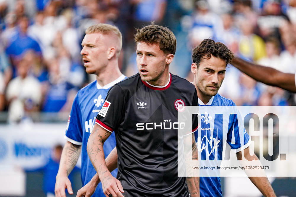 Deutschland: Fussball Saison 2026 2027 , 2. Bundesliga , 5. Spieltag , SV Darmstadt 98 vs. Arminia Bielefeld - Merck-Stadion am Böllenfalltor (Darmstadt) : Joel Grodowski (Arminia Bielefeld, 11) Mimik, Gesichtsausdruck, Emotion Darmstadt Merck-Stadion am Böllenfalltor Deutschland Germany