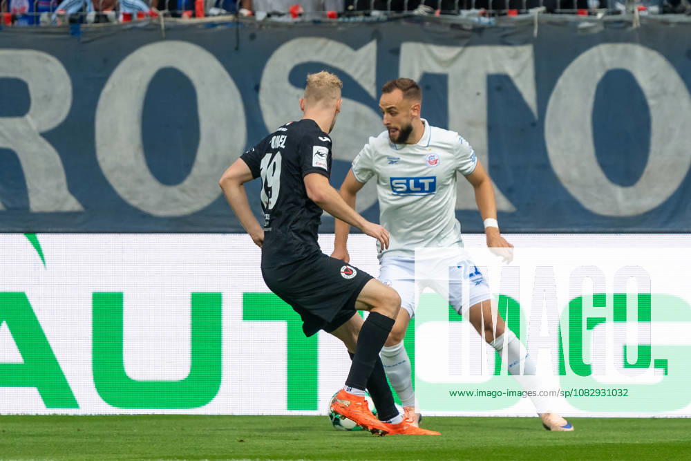 Zweikampf zwischen Meiko Sponsel (Viktoria Koeln, 19) und David Kopacz (F.C. Hansa Rostock, 27). FC Viktoria Koeln vs. FC Hansa Rostock , Fussball, 3. Liga, 05. Spieltag, Saison 2026 2027, 11.09.2026 DFL DFB Regulations prohibit any use of Photographs as image sequences and or Quasivideo FC Viktoria Koeln vs. FC Hansa Rostock, Fussball, 3. Liga, 05. Spieltag, Saison 2026 2027, 11.09.2026 Koeln