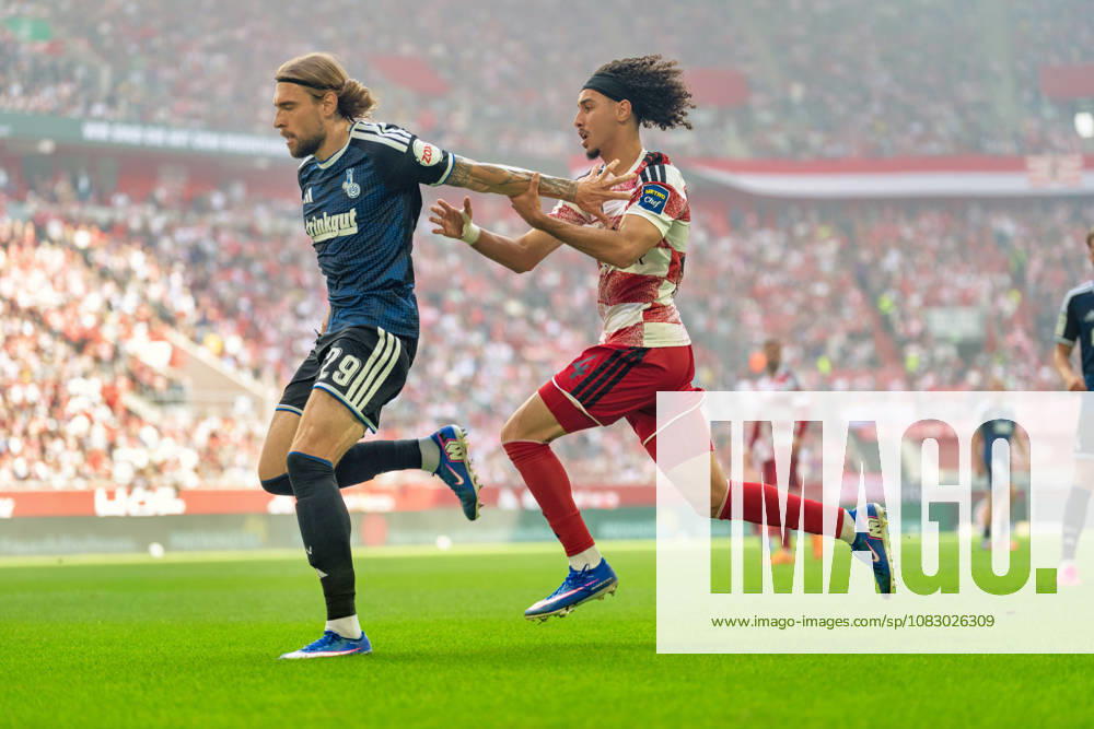 Joshua Bitter (MSV Duisburg, 29) und Anas Slimani (Fortuna Düsseldorf, 34) im Zweikampf Fortuna Duesseldorf vs. MSV Duisburg, Fussball, 3.Liga, 05.Spieltag, Saison 2026 27, 12.09.2026, DFL REGULATIONS PROHIBIT ANY USE OF PHOTOGRAPHS AS IMAGE SEQUENCES AND OR QUASI-VIDEO, Fortuna Duesseldorf vs. MSV Duisburg, Fussball, 3.Liga, 5.Spieltag, Saison 2026 27, 12.09.2026 Düsseldorf
