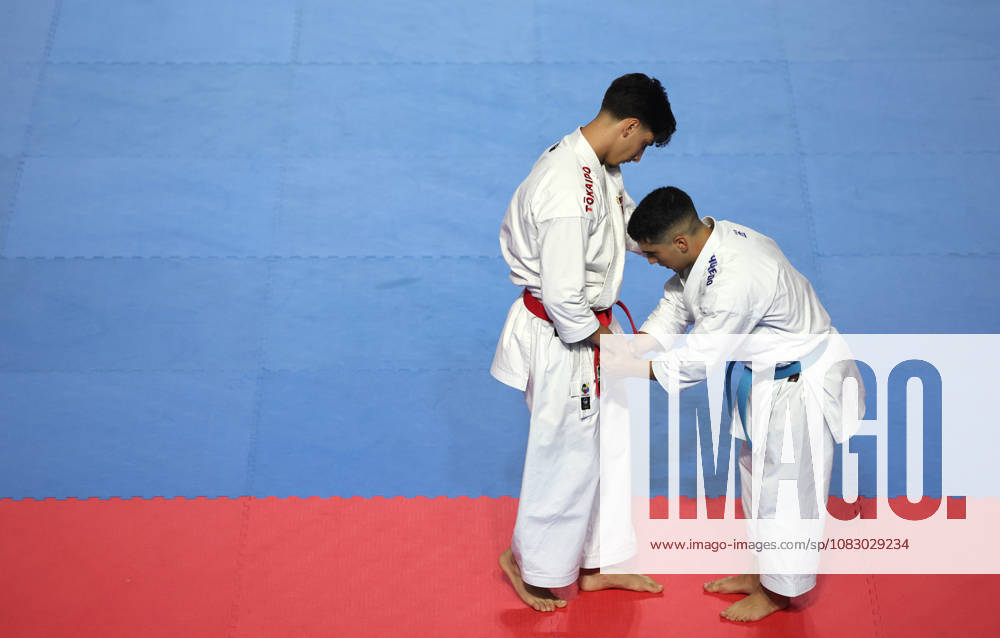 REPRO FREE *PRESS RELEASE NO REPRODUCTION FEE* 2026 ONAKAI Karate Irish Open, Ireland National Indoor Arena, Blanchardstown 12 9 2026 A view of competitors shaking hands after competition A view of competitors shaking hands after competition 12 9 2026