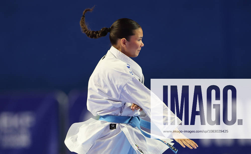 REPRO FREE *PRESS RELEASE NO REPRODUCTION FEE* 2026 ONAKAI Karate Irish Open, Ireland National Indoor Arena, Blanchardstown 12 9 2026 Freja Chung of Denmark competing in the Female Senior Kata competition Freja Chung competing in the Female Senior Kata competition 12 9 2026