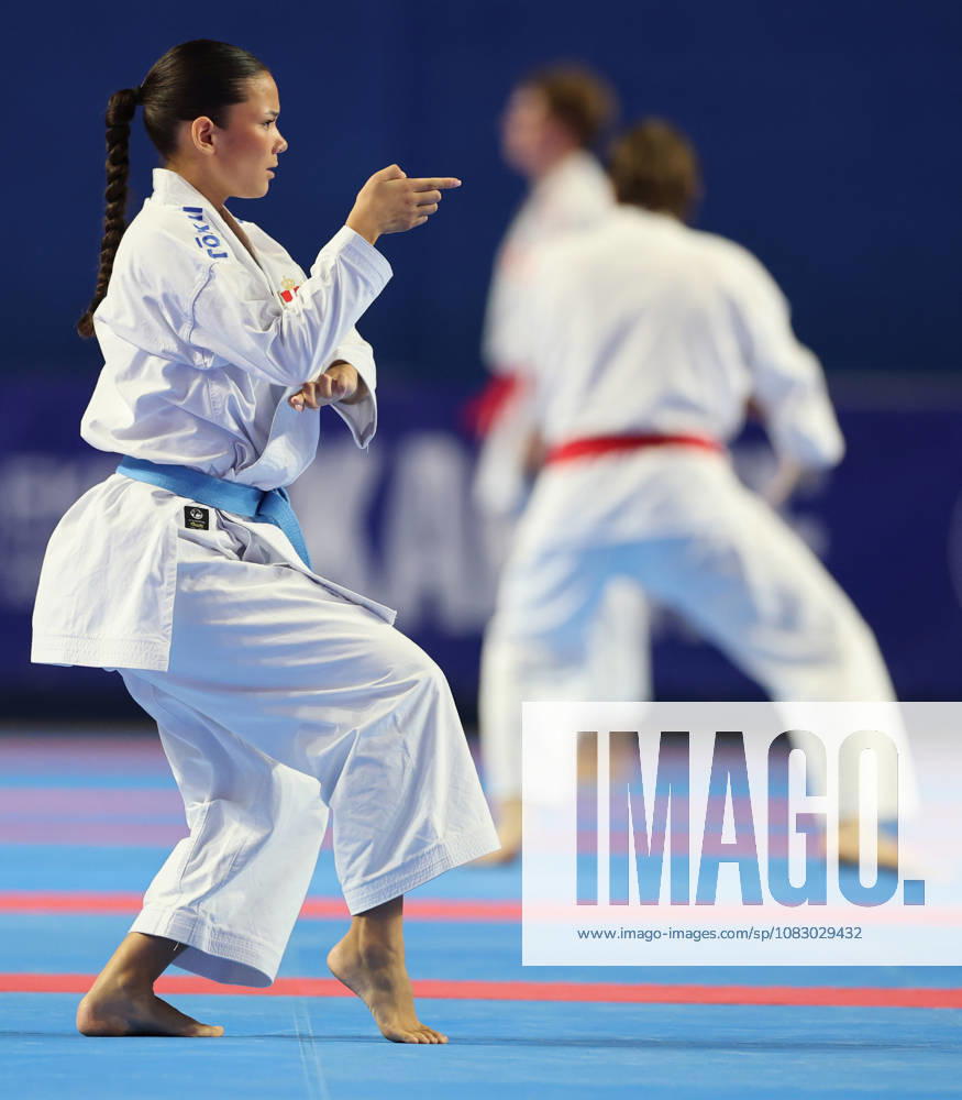 REPRO FREE *PRESS RELEASE NO REPRODUCTION FEE* 2026 ONAKAI Karate Irish Open, Ireland National Indoor Arena, Blanchardstown 12 9 2026 Freja Chung of Denmark competing in the Female Senior Kata competition Freja Chung competing in the Female Senior Kata competition 12 9 2026