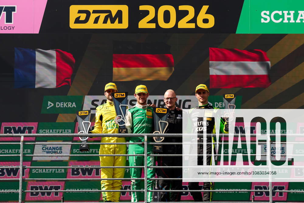 DTM, 13. + 14. Rennen Sachsenring 2026 48 Mercedes-AMG GT3 EVO, Winward Racing: Jules Gounon, 11 BMW M4 GT3 Evo, Schubert Motorsport: Marco Wittmann; 91 Porsche 911 GT3 R (992), Manthey: Thomas Preining - - picture by Gruppe C Photography Oberlungwitz Sachsenring Sachsen Deutschland