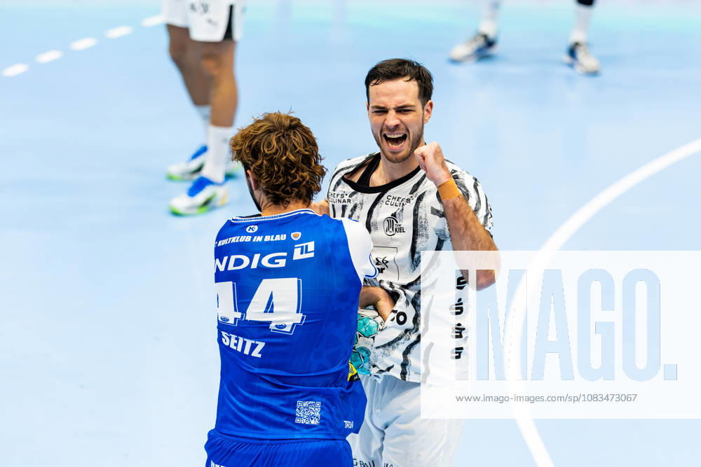 GER, Handball, Maenner, Saison 26 27, Opel 1.Bl, 5.Spieltag, ThSV Eisenach - THW Kiel Veron Nacinovic (THW Kiel), Stephan Seitz (ThSV Eisenach,44) 99817 Eisenach Werner-Assmann-Halle Am Sportp Thueringen Deutschland