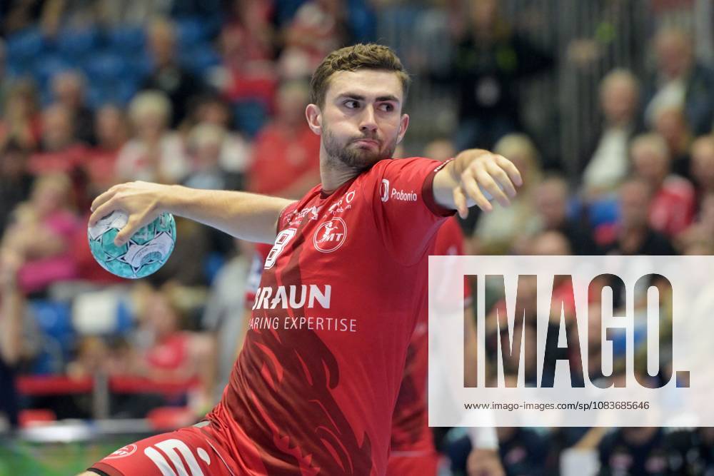 Florian Drosten (MT Melsungen 18) beim Wurf , GER, MT Melsungen - Rhein-Neckar Loewen, Handball, DHB Pokal, 2. Runde, Saison 2026 2027, 22.09.2026, GER, MT Melsungen - Rhein-Neckar Loewen, Handball, DHB Pokal, 2. Runde, Saison 2026 2027, 22.09.2026 Kassel