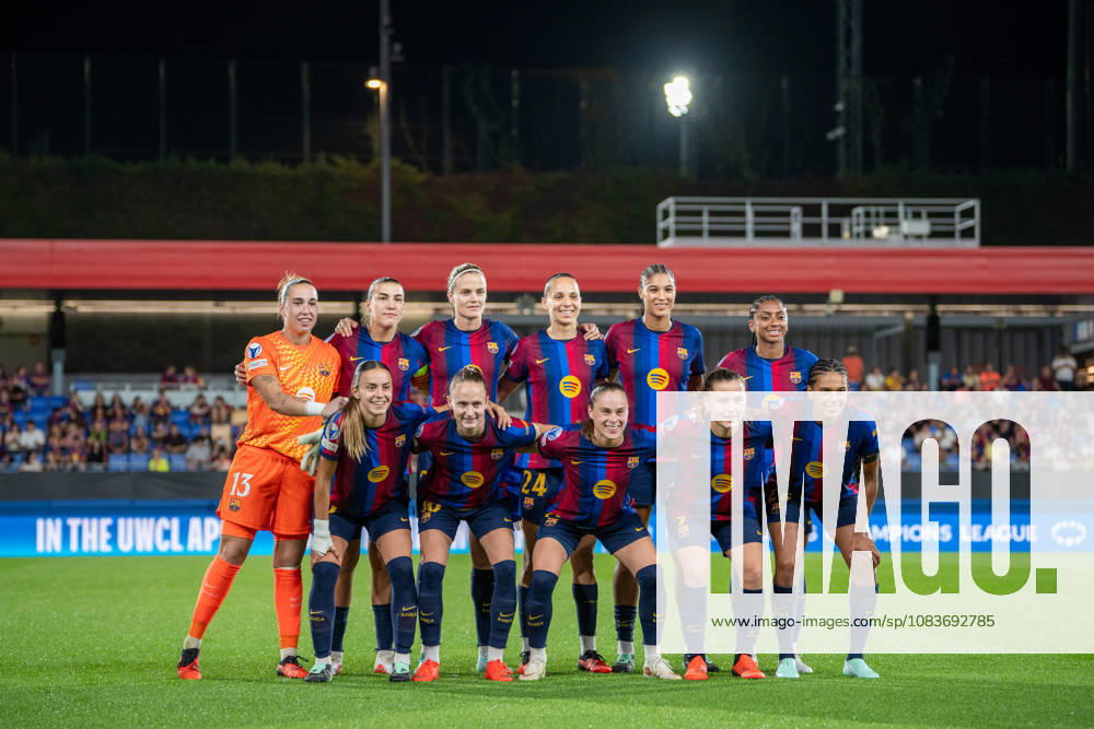 UEFA Women s Champions League: FC Barcelona, Barca v Paris FC in Sant Joan Despi, Spain. FC Barcelona players before UEFA Women s Champions League match between FC Barcelona and Paris FC in Johan Cruyff Stadium, Sant Joan Despi, Spain, on September 23, 2026. Sant Joan Despi Johan Cruyff Stadium Barcelona Spain