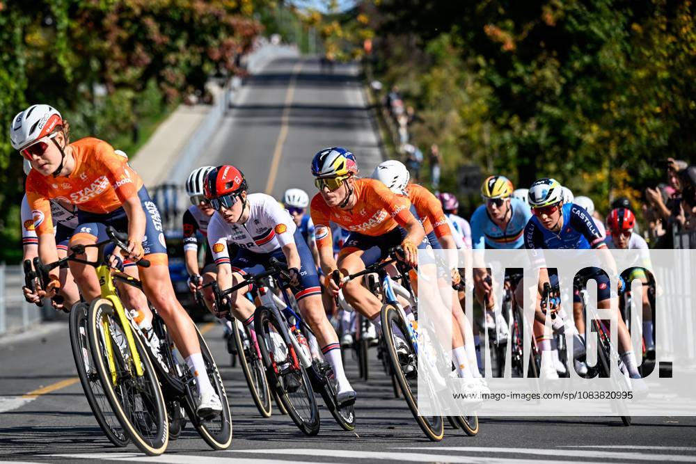 Dutch Demi Vollering is pictured in action during the elite women Road Race race (180,4 km) at the cycling World Championship, WM, Weltmeisterschaft in Montreal, Canada, Saturday 26 September 2026. The UCI road world championships are taking place from 20 to 27 September, in Montreal, Canada. JASPERxJACOBS x187894778x