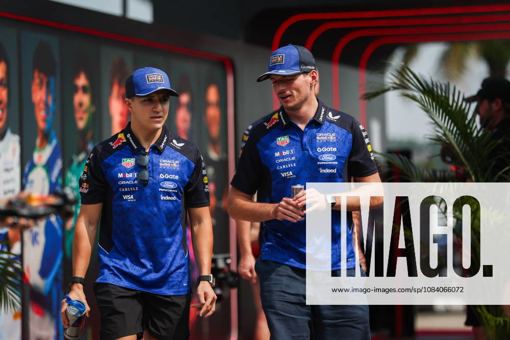 F1 - BAHRAIN GRAND PRIX IN MALAYSIA 2026 HADJAR Isack (fra), Red Bull Racing Ford RB22, VERSTAPPEN Max (nld), Red Bull Racing Ford RB22, portrait during the 2026 Formula 1 Bahrain Grand Prix in Malaysia, 16th round of the 2026 Formula One World Championship, WM, Weltmeisterschaft from October 2 to 4, 2026 on the Sepang International Circuit, in Sepang, Malaysia - SepangMalaysia