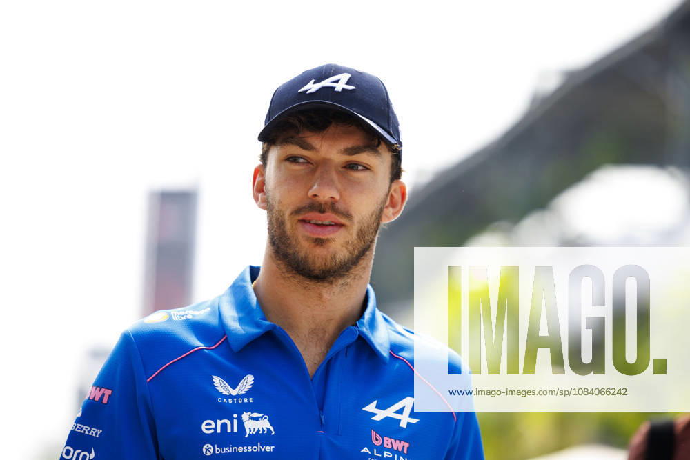 3rd October 2026; Sepang IC, Kuala Lumpur, Malaysia; Formula 1, Bahrain Grand Prix, Qualifying Day; Pierre Gasly (10) of France and BWT Alpine Formula One Team arriving StephenxBlackberry