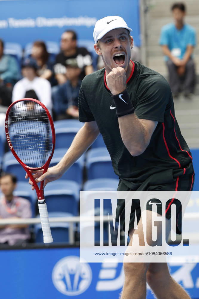 Denis Shapovalov (Canada) reacts against Alejandro Tabilo (Chile) during their Round of 16 match at the Kinoshita Group Japan Open Tennis Championships at Ariake Colosseum in Tokyo. The tournament runs from September 29 to October 6. Shapovalov won 7-5, 3-6, 6-4. Tokyo Japan - ZUMAm191 20261003_aap_m191_017