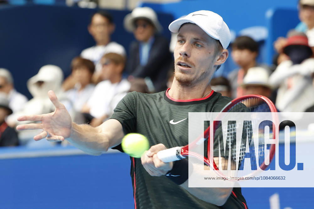 Denis Shapovalov (Canada) returns a shot against Alejandro Tabilo (Chile) during their Round of 16 match at the Kinoshita Group Japan Open Tennis Championships at Ariake Colosseum in Tokyo. The tournament runs from September 29 to October 6. Shapovalov won 7-5, 3-6, 6-4. Tokyo Japan - ZUMAm191 20261003_aap_m191_021