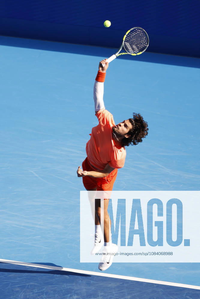 Carlos Alcaraz (Spain) serves against Matteo Arnaldi (Italy) during their Round of 16 match at the Kinoshita Group Japan Open Tennis Championships at Ariake Colosseum in Tokyo. The tournament runs from September 29 to October 6. Alcaraz won 7-6(6), 6-1. Tokyo Japan - ZUMAm191 20261003_aap_m191_043