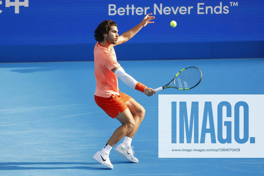 Carlos Alcaraz (Spain) returns a shot against Matteo Arnaldi (Italy) during their Round of 16 match at the Kinoshita Group Japan Open Tennis Championships at Ariake Colosseum in Tokyo. The tournament runs from September 29 to October 6. Alcaraz won 7-6(6), 6-1. Tokyo Japan - ZUMAm191 20261003_aap_m191_080