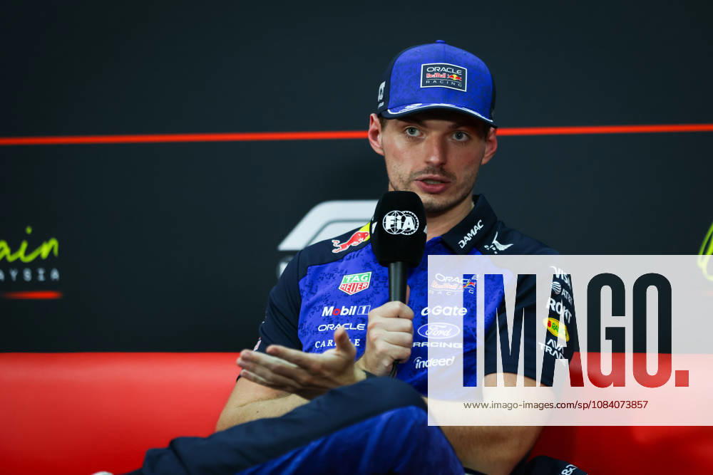 F1 - BAHRAIN GRAND PRIX IN MALAYSIA 2026 press conference, PK, Pressekonferenz VERSTAPPEN Max (nld), Red Bull Racing Ford RB22, portrait during the 2026 Formula 1 Bahrain Grand Prix in Malaysia, 16th round of the 2026 Formula One World Championship, WM, Weltmeisterschaft from October 2 to 4, 2026 on the Sepang International Circuit, in Sepang, Malaysia - SepangMalaysia