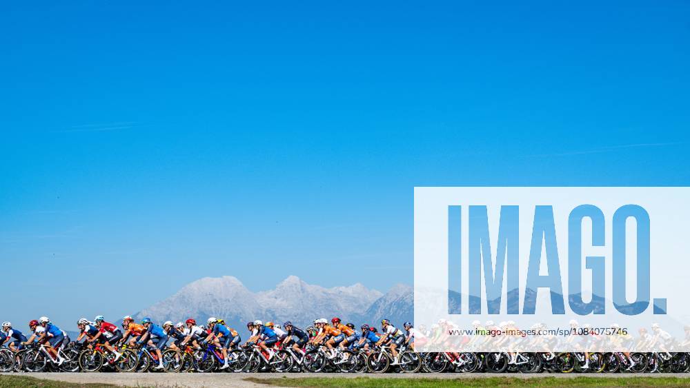 The pack of riders pictured during the elite women Road Race race (130 km) at the cycling UEC Road European Championships, in Ljubljana, Slovenia Saturday 3 October 2026. The UEC Road European Championships are taking place from 02 to 07 October in Ljubljana, Slovenia. DAVIDxPINTENS x188610142x