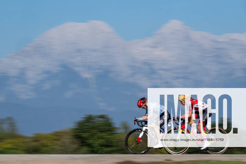 Belgium s Margot Vanpachtenbeke and Austria s Carina Schrempf are pictured in action during the elite women Road Race race (130 km) at the cycling UEC Road European Championships, in Ljubljana, Slovenia Saturday 3 October 2026. The UEC Road European Championships are taking place from 02 to 07 October in Ljubljana, Slovenia. DAVIDxPINTENS x188610373x