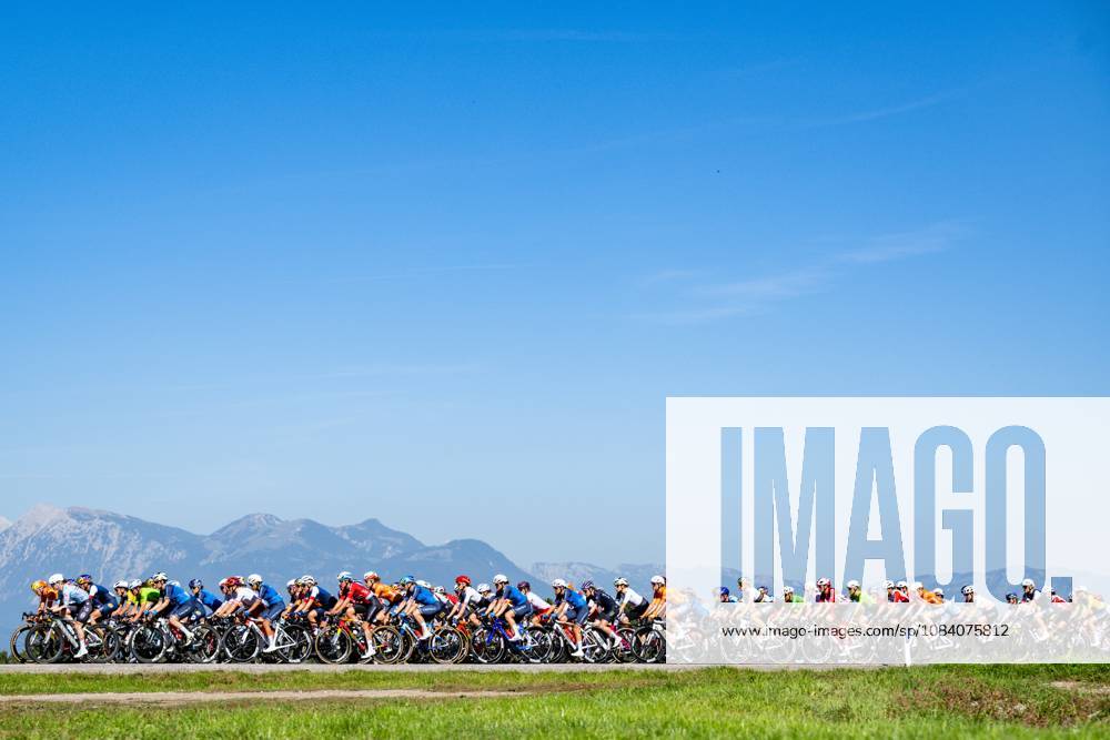 The pack of riders pictured during the elite women Road Race race (130 km) at the cycling UEC Road European Championships, in Ljubljana, Slovenia Saturday 3 October 2026. The UEC Road European Championships are taking place from 02 to 07 October in Ljubljana, Slovenia. DAVIDxPINTENS x188610441x