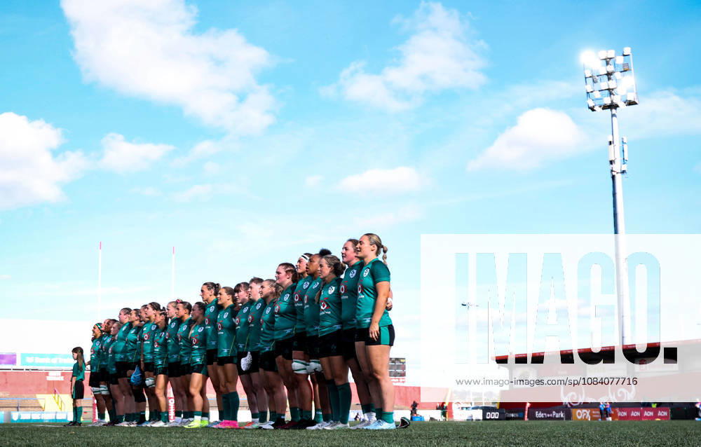 Women s International Test Match, Virgin Media Park, Cork 3 10 2026 Ireland vs Japan Ireland stand for the national anthem Ireland stand for the national anthem 3 10 2026