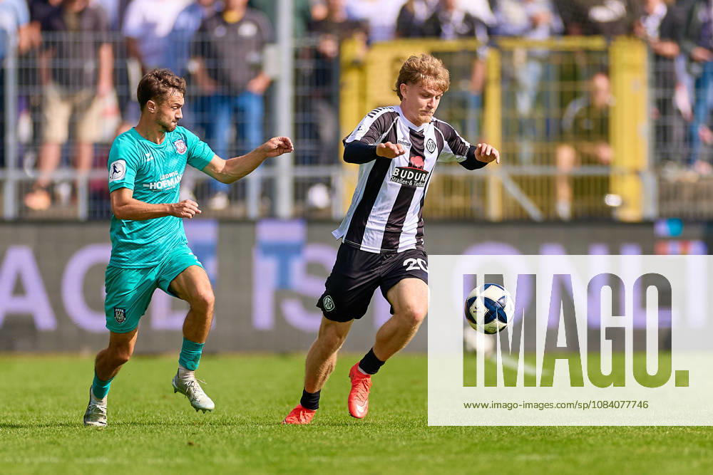 Zweikampf Christoph Ehlich (FSV Frankfurt, 03), Tom Barth (VfR Aalen, 20) GER, VfR Aalen vs. FSV Frankfurt, Fussball, Regionalliga Suedwest - Herren, 10. Spieltag, Spielzeit 2026 2027, 03.10.2026 GER, VfR Aalen vs. FSV Frankfurt, Fussball, Regionalliga Suedwest - Herren, 10. Spieltag, Spielzeit 2026 2027, 03.10.2026 Aalen