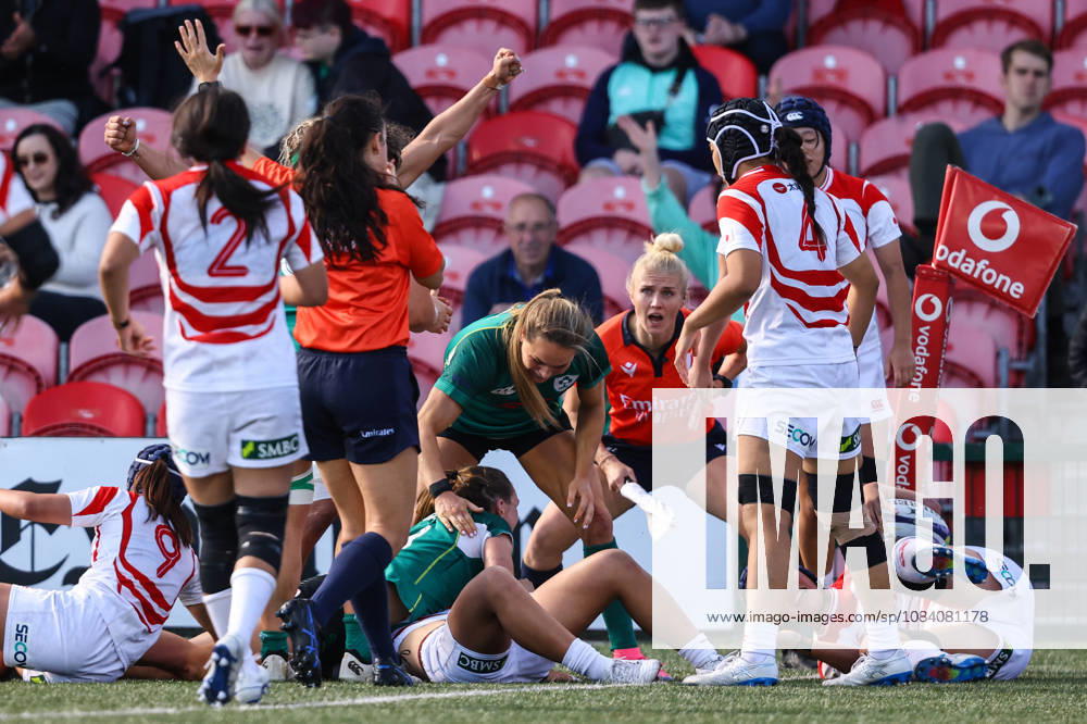 Women s International Test Match, Virgin Media Park, Cork 3 10 2026 Ireland vs Japan Ireland s Anna McGann scores her side s fourth try Anna McGann scores her side s fourth try 3 10 2026